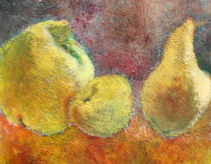 peinture nature morte citrons