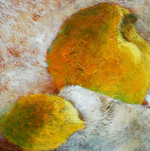peinture nature morte citrons